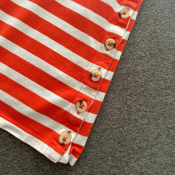 Anthropologie MAEVE Striped Button Top Boat Neck Small - Picture 8 of 9